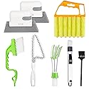8 Pcs Hand-held Groove Gap Cleaning Tools - Door Window Track Crevice Cleaning Brushes Blind Cleaner Duster, Window Magic Cleaning Brush for Shower