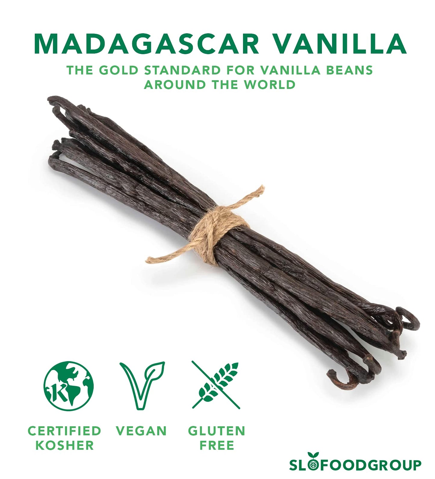 Slofoodgroup - Madagascar Vanilla Beans - Extract Grade B Vanilla Pods - 8 oz. - Extraction Grade Bourbon Vanilla Planifolia - For Cooking, Baking