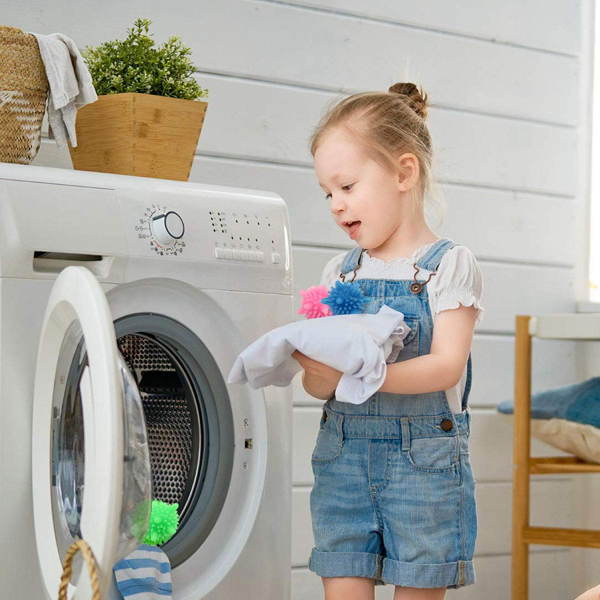 Washer Balls,Reusable Tangle-Free Eco-Friendly Laundry Scrubbing Balls,Solid Colorful Laundry Washing Balls Enhance Your Machine Cleaning Power (15