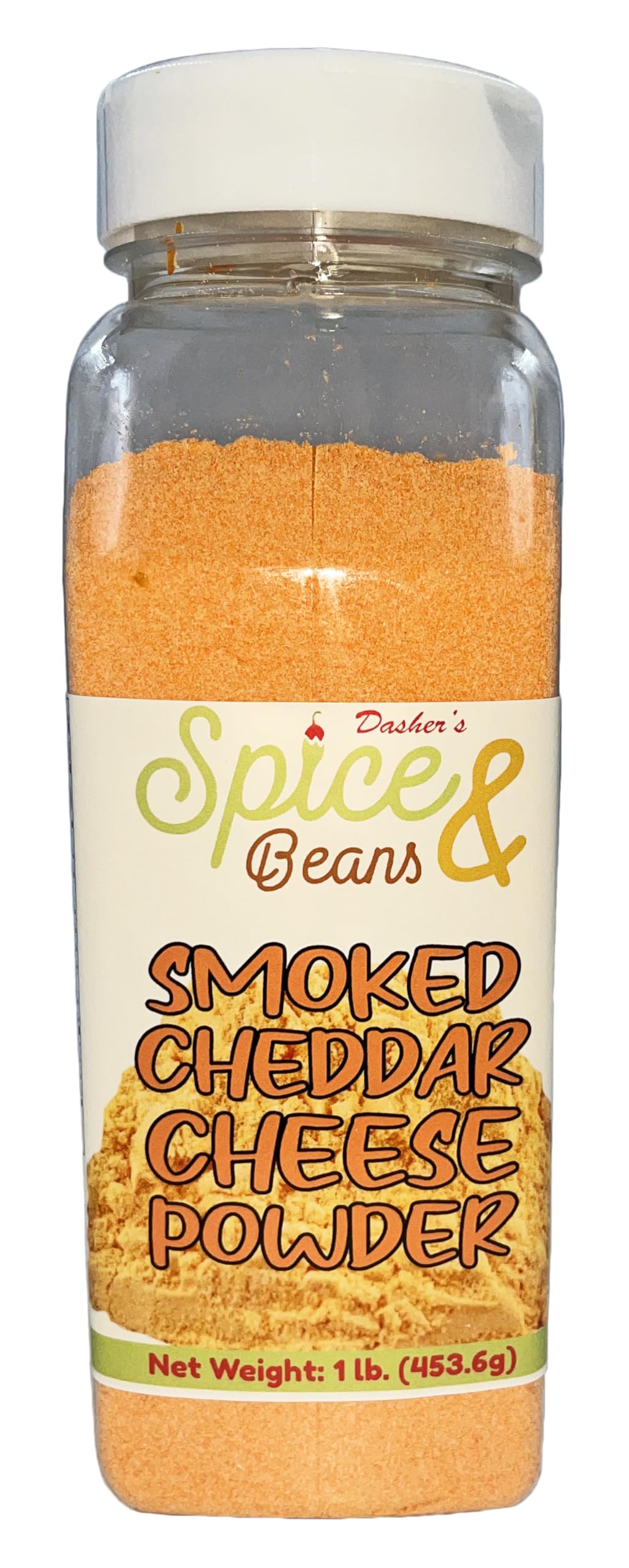 Smoked Cheddar Cheese Powder | Smoky Cheese Seasoning & Sauce Mix for Popcorn, Fries, Pasta, Pretzels & Snacks | Shaker & Easy Pour Tops Included | 1