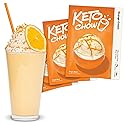 Keto Chow Orange Cream Meal Replacement Shake Powder, Nutritionally Complete Low Carb Meal, High Protein Breakfast or Lunch Replacement, Gluten Free