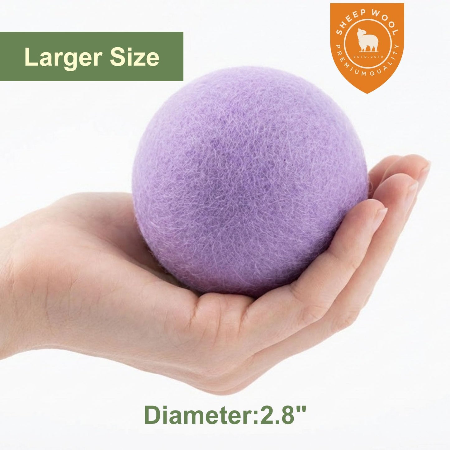 Wool Dryer Balls 3 Pack XL, Natural Fabric Softener New Zealand Wool?Handmade Organic Laundry Dryer Balls, Reusable 1000 Loads,Wrinkles Free, Shorten