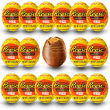 Resse's Milk Chocolate Peanut Butter Eggs - 24 pc. Bulk Gift Bag - Individually Wrapped Seasonal Easter Candy - Fresh & Delicious Party Favors 24