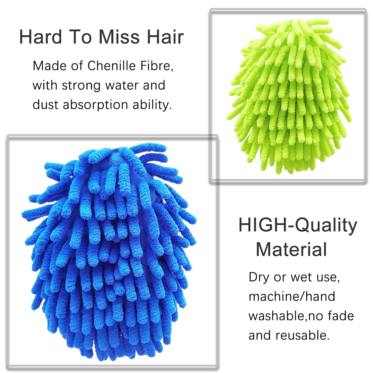 Microfiber Duster for Cleaning, Hand Washable Dusters with 4 pcs Replaceable Microfiber Head,Wet and Dry Use, Detachable Cleaning Supplies for Office