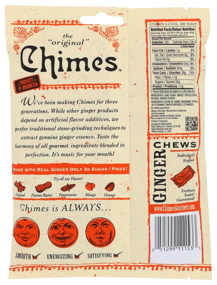 4-Pack 5oz Orange Ginger Chews