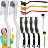 11Pcs Crevice Cleaning Brush,Gap Cleaning Brush with Long Handle,Small Gap Cleaning Brush for Bathroom Kitchen Toilet Water Cup Bottle and Window