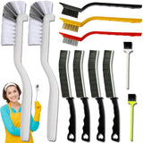 11Pcs Crevice Cleaning Brush,Gap Cleaning Brush with Long Handle,Small Gap Cleaning Brush for Bathroom Kitchen Toilet Water Cup Bottle and Window