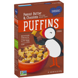 BARBARA'S Puffins Peanut Butter and Chocolate Cereal, Non-GMO, Vegan, 10.5 Oz Box (12 Count)