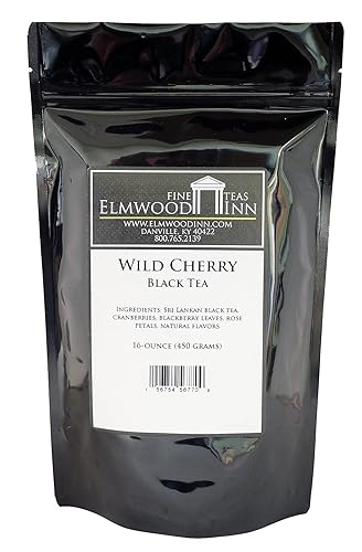 Elmwood Inn Fine Teas, Wild Cherry Black Tea, 16-Ounce Pouches