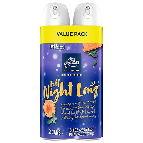 Glade Air Freshener Room Spray, Fall Night Long, 8.3 oz, 2 Count