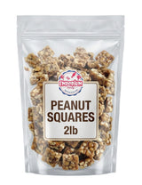 Peanut Squares - 2 lbs of Fresh Sweet Crunchy Delicious Roasted Bite Size Snack