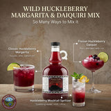 Bounty Foods Montana Huckleberry Margarita Daiquiri Cocktail Mixer 17 oz - Rocky Mountains Hand-Harvested and Crafted - Gourmet Small Batch - Perfect