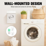 Holismo Magnetic Lint Bin for Laundry Room, Metal Lint Trash Can with Lid for Dryer, Wall Mounted Lint Holder Box with Lint Brush, Modern Farmhouse