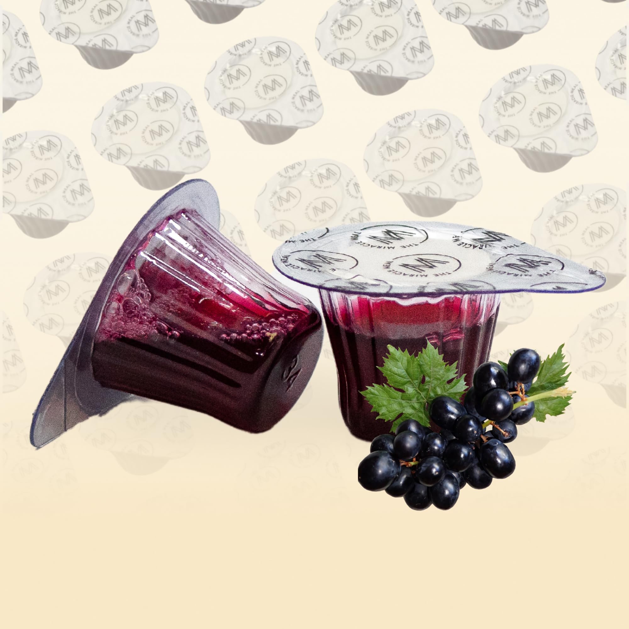 The Miracle Meal Pre-filled Communion Cups and Wafer Set - Box of 100 - Made with Concord Grape Juice & Wafer-Made in the USA