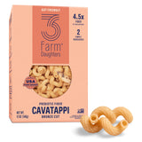 Three Farm Daughters High Fiber Pasta Cavatappi Pack, Low GI, Non GMO Cavatappi Pasta Noodles, Low Net Carb, Made in the USA, 12 oz. (1 Pack)
