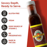 Dave's Gourmet Original Steak Sauce - Bold Tangy Tamarind & Orange Blend - No Heat - Perfect Marinade for Steaks, Ribs, Grilled Chicken & More - Vegan