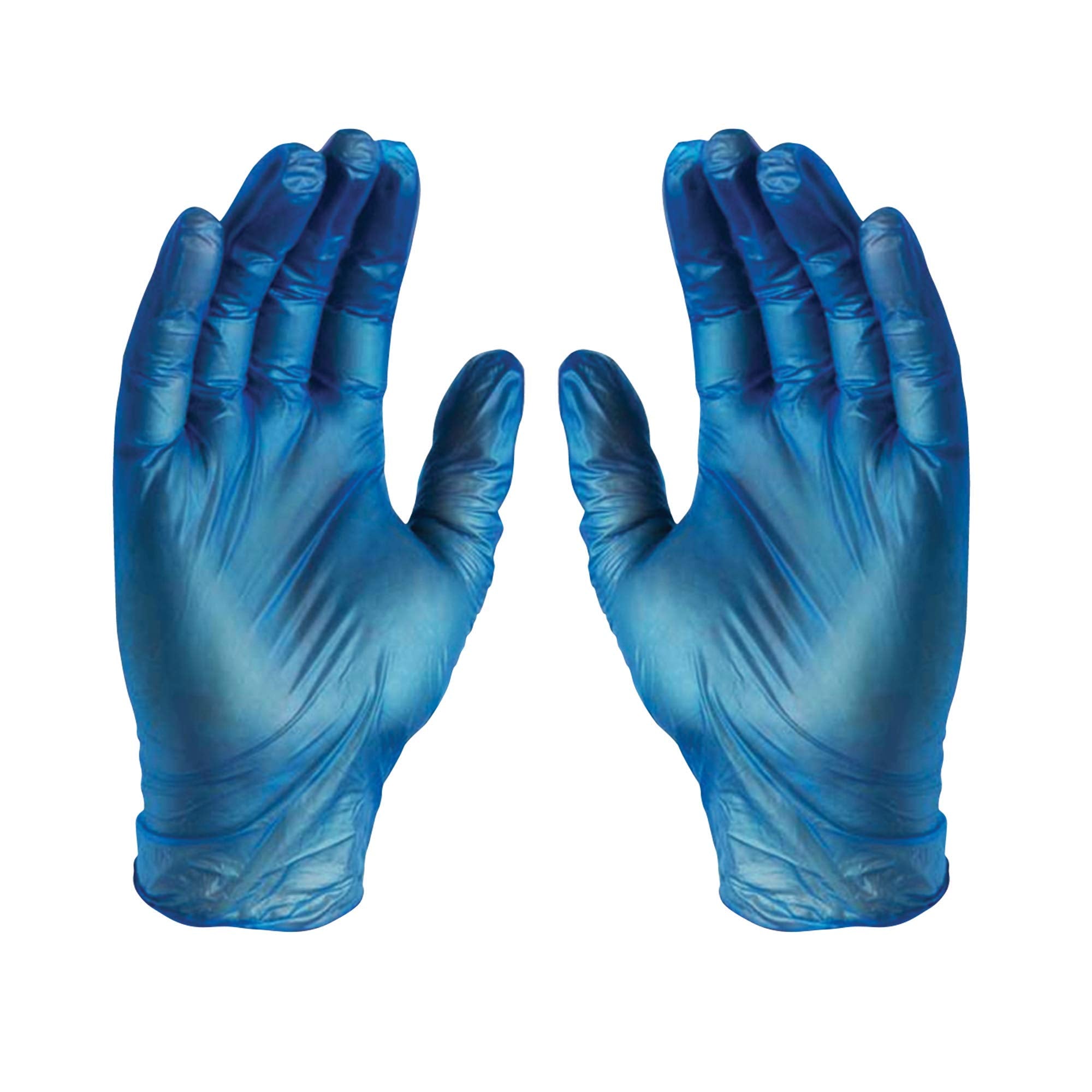 GLOVEWORKS Blue Vinyl Light-Industrial Disposable Gloves, 3 Mil, Food-Safe, Latex & Powder-Free, Medium, Box of 100