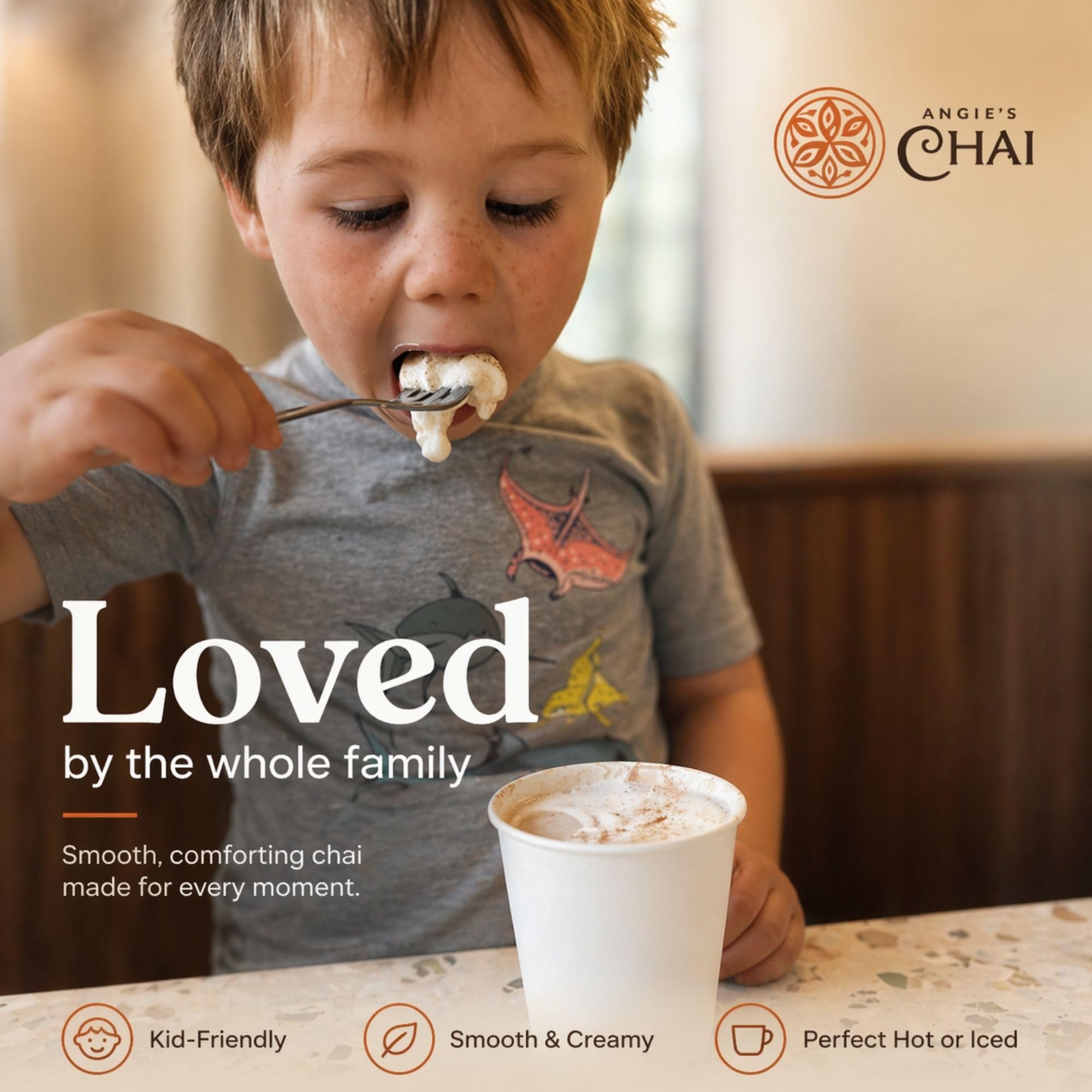 Angie's Chai Sweet & Spicy Organic Instant Chai Tea Powder - Made in USA, Delicious Spiced Mix, 30 Servings, 80 Calories, Handcrafted, Free