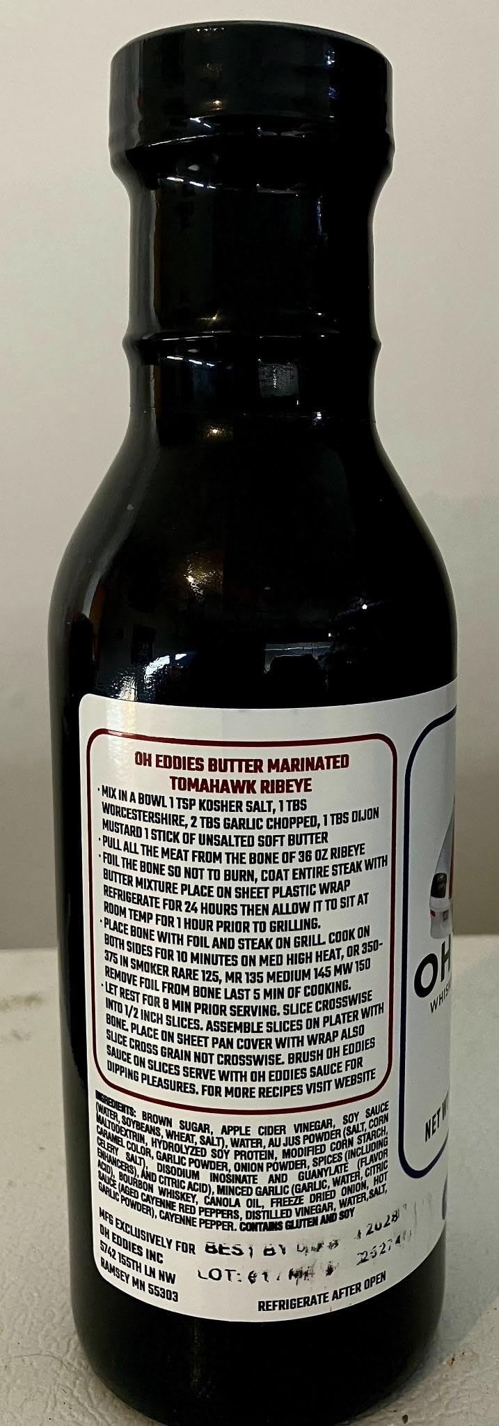 Oh Eddie's Competition Award Whiskey Bourbon Sauce