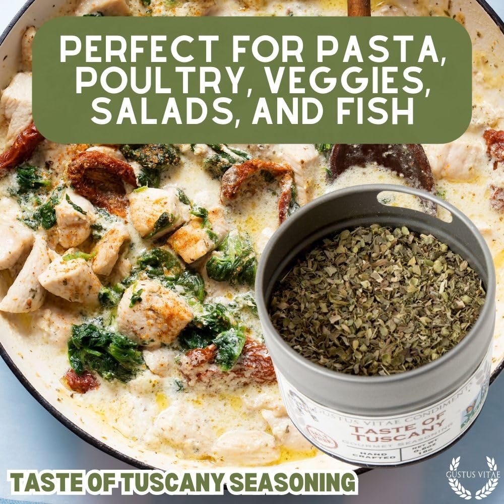 Taste of Tuscany Seasoning | Salt Free | Gourmet Spice Blend | Non GMO, All Natural | Artisanal Seasoning Mix | Handmade in Small Batches in USA |