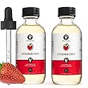 Dolce Flav Strawberry Extract - 2 Ounce Oil-Soluble Kosher, Sugar-Free, Concentrated Berry Flavor for Candy, Chocolates & Desserts, Includes Measured