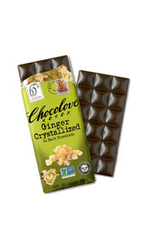 CHOC BAR DRK GINGER CRYST 3.2OZ