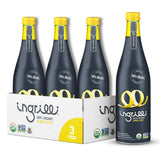 Ingrilli 100% Organic Lemon Juice, 16.9 Fl Oz Glass Bottle (Pack of 3)