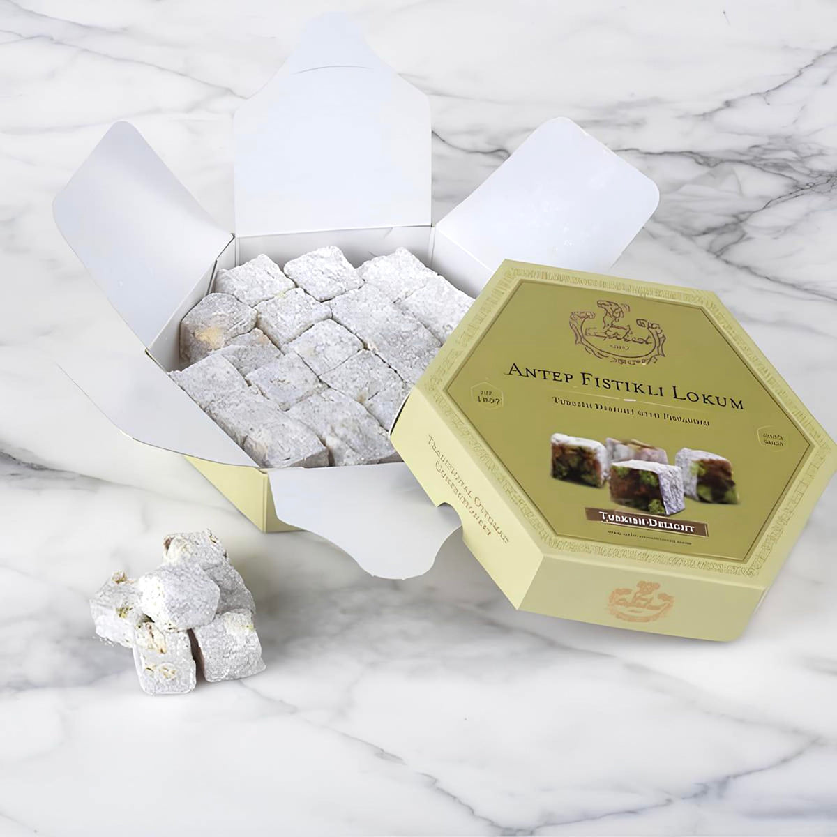 Sekerci Cafer Erol Double Roasted Pistachio Turkish Delight, 10.6 oz