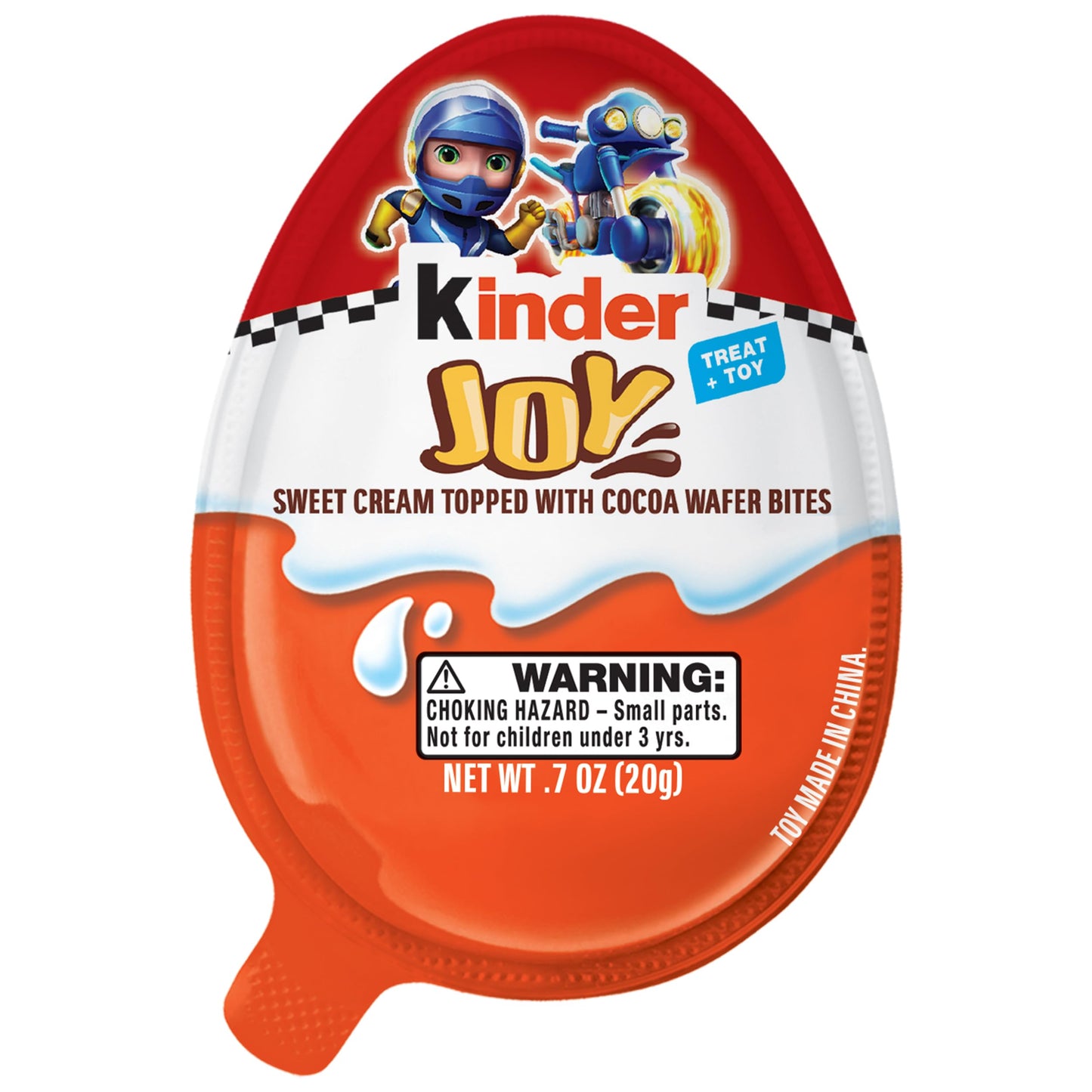 Kinder Joy Egg, Treat Plus Toy, Sweet Creams and Chocolatey Wafers, Individually Wrapped, 0.7 oz