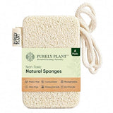 Purely Plant Loofah Dish Sponge 6 Pack-Non Toxic, 100% Plastic Free, Compostable & Biodegradable Premium Kitchen Scrubber, Plant Based, Non-Scratch