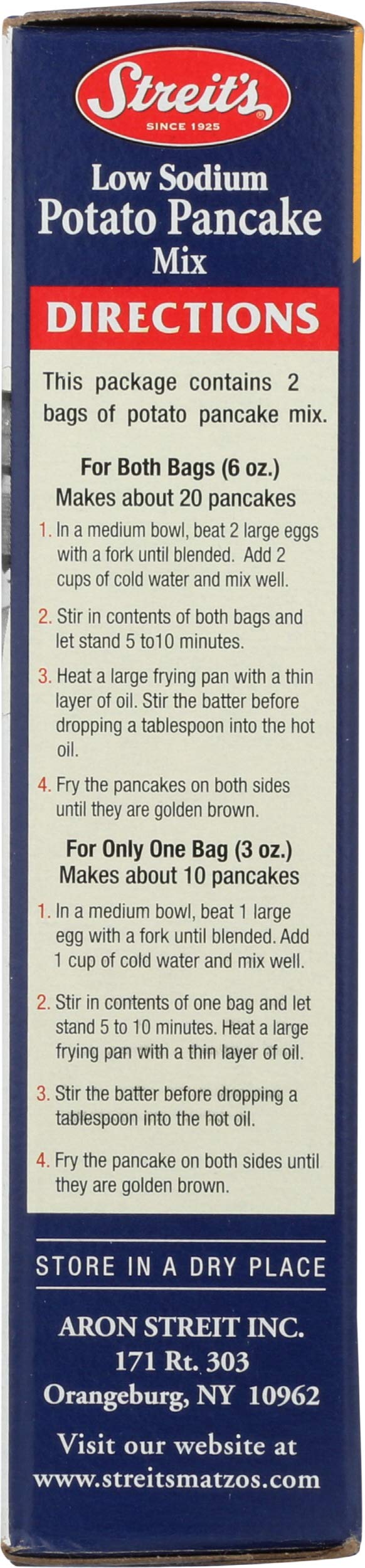 Streit's No-Salt Potato Pancake, 6.0-Ounce Units (Pack of 12)