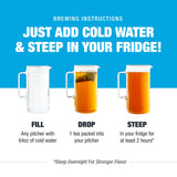 Tiesta Tea - Lemon Black Cold Brew, Loose Leaf, Lemon Citrus Black Tea, Premium High Caffeinated Blend, Cold Brew Packets, Makes 64 oz of Pitcher Per