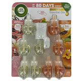 Airwick Essential Oils Air Freshener, 1 Unit & 9 Refills (Pink Vanilla & Hawaii)