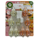 Airwick Essential Oils Air Freshener, 1 Unit & 9 Refills (Pink Vanilla & Hawaii)