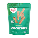 Sun Tropics CocoRolls Original Flavor 4 oz - Crispy Coconut Wafer Rolls Made with Pure Coconut Cream | Gluten-Free, Dairy-Free, Non-GMO Snack