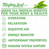 Mighty Leaf Green Tea Tropical - 100 Count Whole Leaf Green Tea Bags - Pyramid Sachets with Pineapple, Tropical Fruit & Floral Flavors