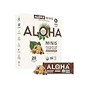 ALOHA Organic Plant Based Protein Bar MINIS |Chocolate Chip Cookie Dough| 20 Count, 24g Bars | Vegan, Low Sugar, Gluten Free, Paleo, Low Carb