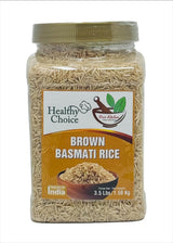 Desi Kitchen Brown Basmati Rice | 3.5 lbs (1.59kg) Jar | Healthy Whole Grain, Product of India