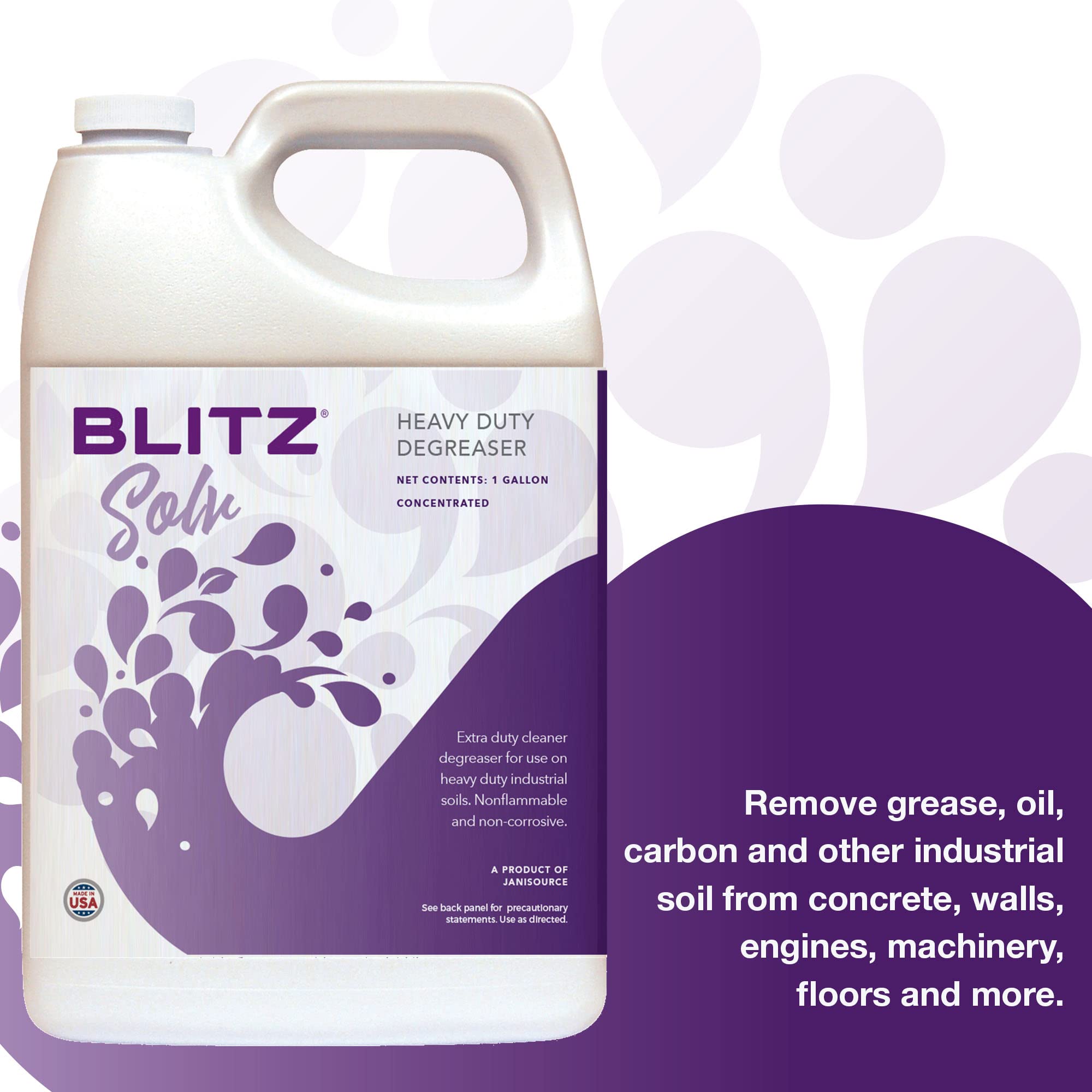 Jani-Source BlitzSolv Heavy Duty All Purpose Cleaner Degreaser Concentrate - 1 Gallon