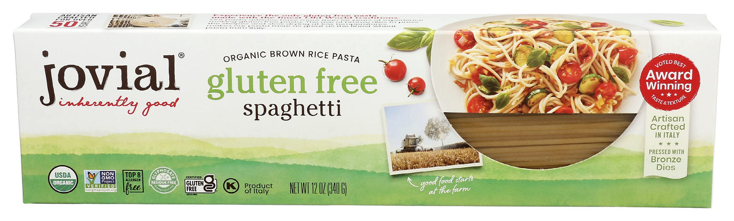Jovial Organic Brown Rice Spaghetti Pasta, 12 OZ
