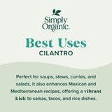 Simply Organic Cilantro Leaf, Certified Organic, Kosher | 0.78 Ounce (Pack of 1)
