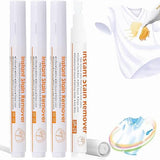 Laundry Stain Removers,4PCS New Bleach Pen,Portable Travel Bleach Pen for Clothing Stain Removal,Clothes Stain Remover Pen Grease Stain Remover Wash