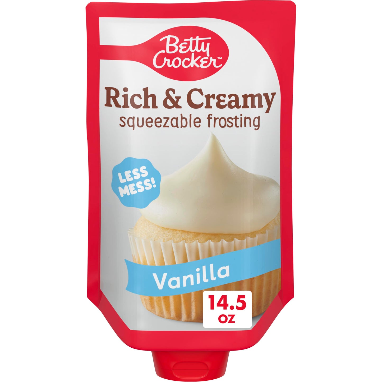 Betty Crocker Rich and Creamy Squeezable Frosting, Vanilla, 14.5 oz