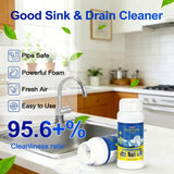 2-Pack Powerful & Safe Sink and Drain Cleaner Powder, Fast Foaming Sink & Drain Cleaner Effectively Dissolves Blockages And Unclogs Pipes |