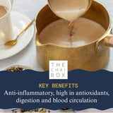 The Chai Box Loose Leaf 100% Organic Black Tea - Featured in Oprah's Favorite Things | Caffeinated Black Tea with Ginger, Cinnamon, Clove, Fennel