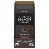 Green & Black's Organic Dark Chocolate Bar, 70% Cacao, 10 - 3.17 oz Bars
