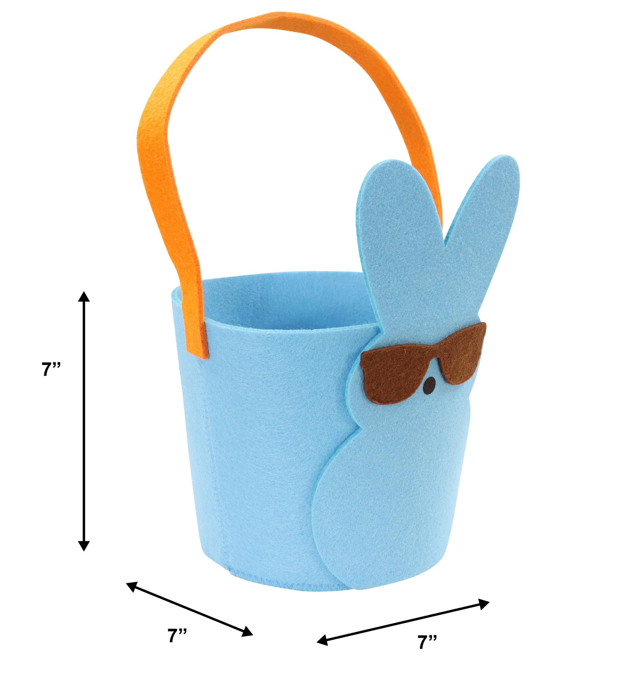 Animal Adventure | Peeps | 7” Collectible Blue Bunny Felt Basket