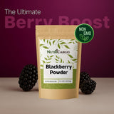 NutriCargo Blackberry Powder 2.2 lbs (1000g) - Made from Fresh Frozen Blackberries - Fine Fruit Powder for Smoothies, Baking, Flavoring & Culinary Use