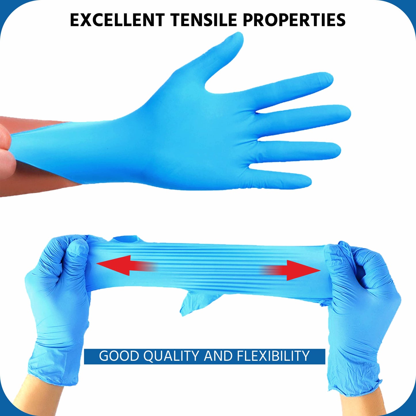 NU-SET Safety | Disposable Nitrile Gloves | Set of 100 Latex & Powder Free Multi Purpose Disposable Gloves (Medium)