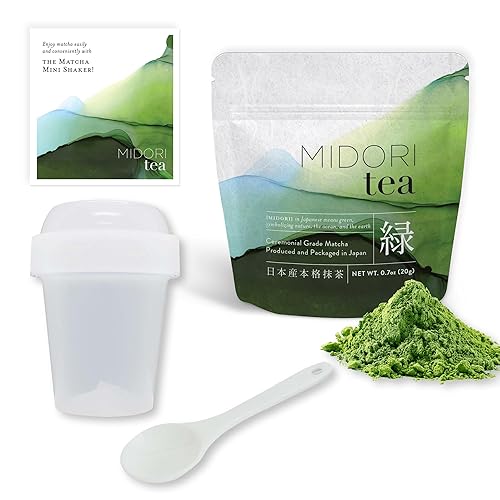 Matcha Mini Shaker Set - 20g Japanese Ceremonial Matcha & Easy-to-Use Shaker Kit